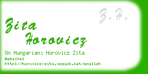 zita horovicz business card